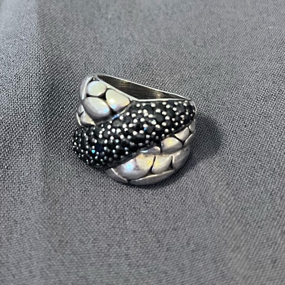 John Hardy Black Sapphire & Sterling ring - Picture 4 of 5